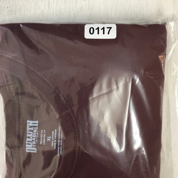 Duluth Trading Tee Shirt Relaxed Longtail Men’s XL Cotton Brownish Red Rust - Picture 5 of 5